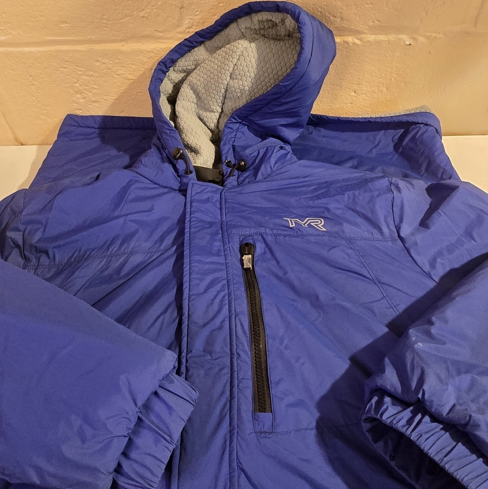 TYR Royal Blue Hooded Swim Coverup Jacket